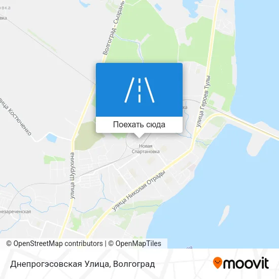 Карта Днепрогэсовская Улица