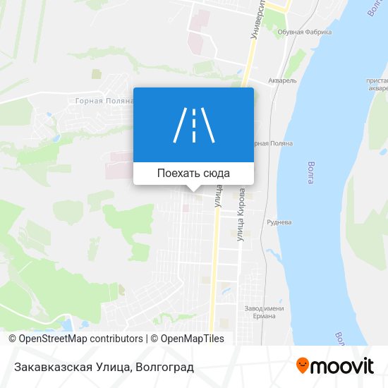 Карта Закавказская Улица