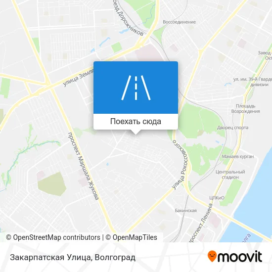 Карта Закарпатская Улица