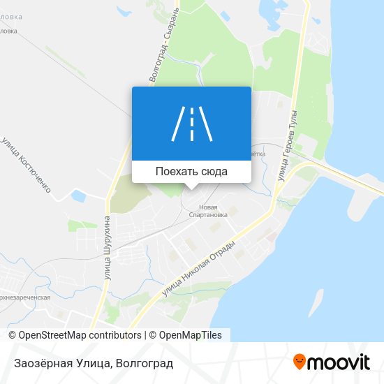 Карта Заозёрная Улица