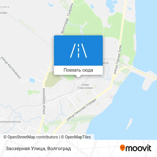 Карта Заозёрная Улица