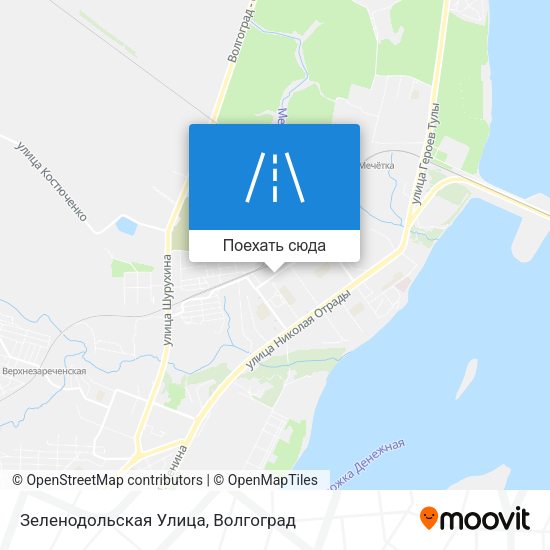Карта Зеленодольская Улица