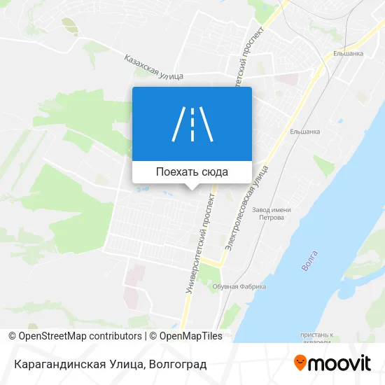 Карта Карагандинская Улица
