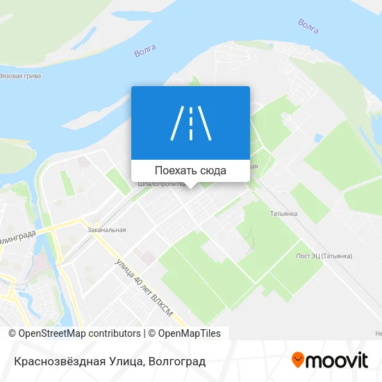 Карта Краснозвёздная Улица