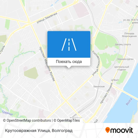 Карта Крутоовражная Улица
