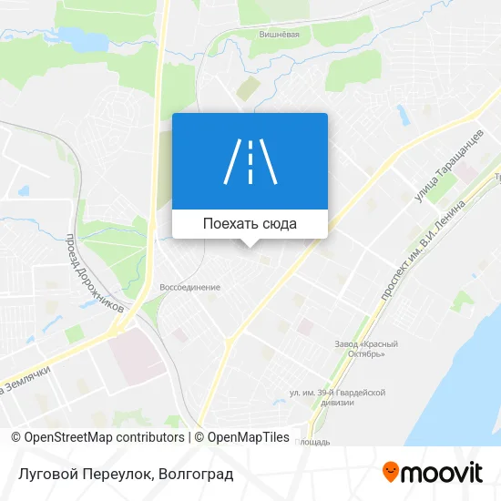 Карта Луговой Переулок