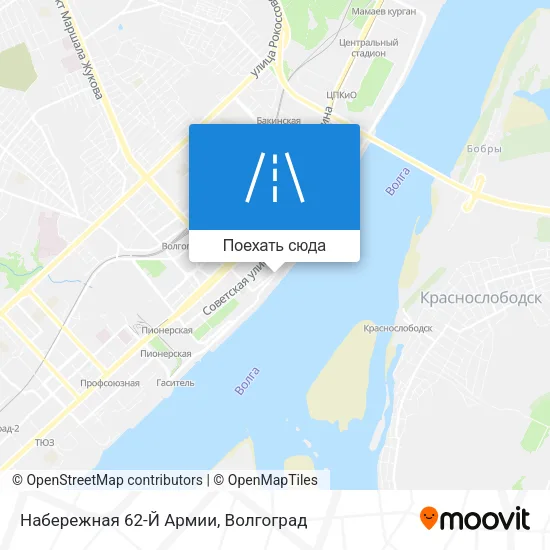 Карта Набережная 62-Й Армии