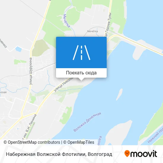 Карта Набережная Волжской Флотилии