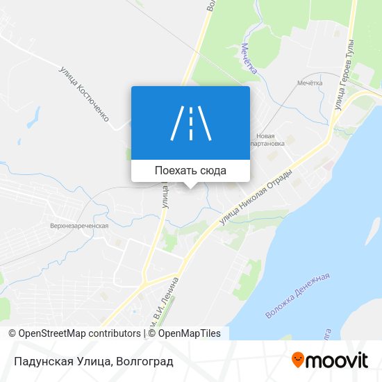 Карта Падунская Улица