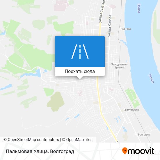 Карта Пальмовая Улица