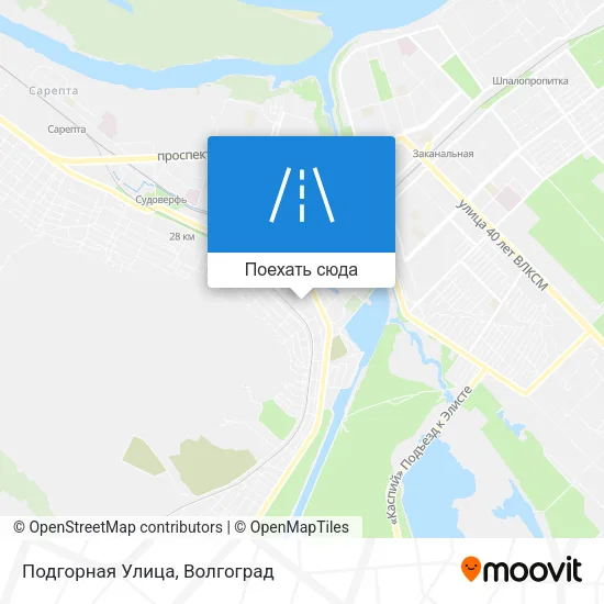 Карта Подгорная Улица