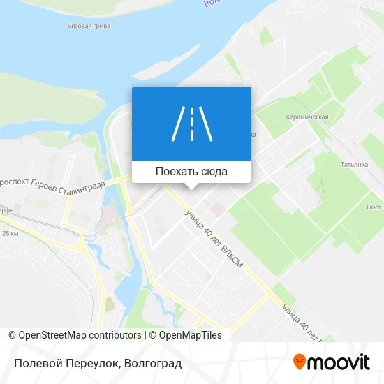 Карта Полевой Переулок