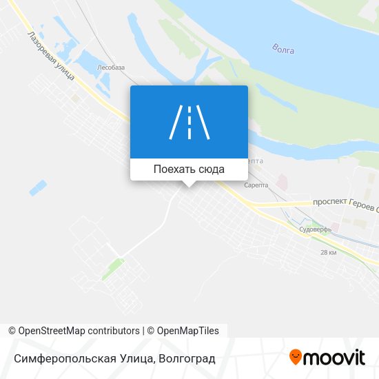 Карта Симферопольская Улица