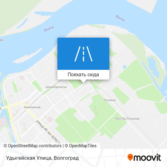 Карта Удыгейская Улица