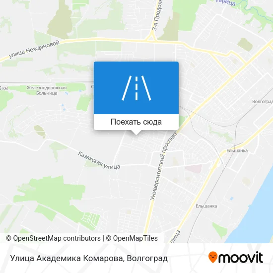 Карта Улица Академика Комарова