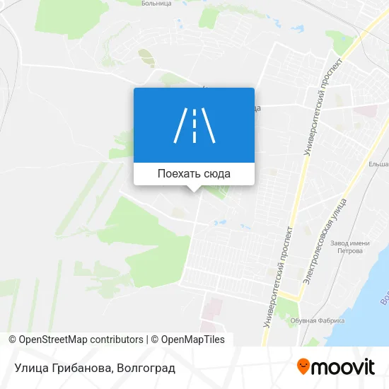Карта Улица Грибанова