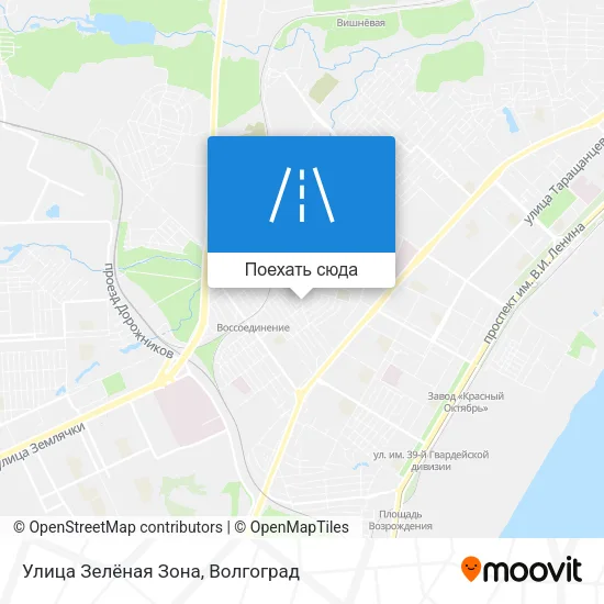 Карта Улица Зелёная Зона