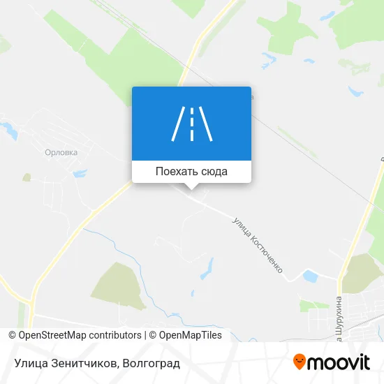 Карта Улица Зенитчиков
