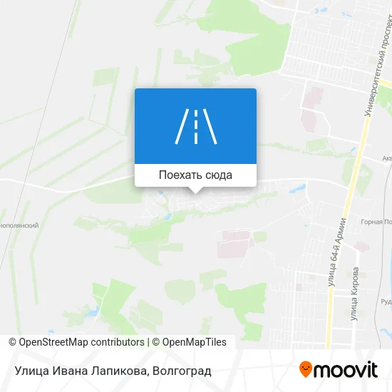 Карта Улица Ивана Лапикова