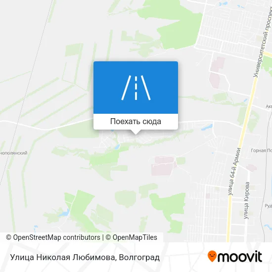 Карта Улица Николая Любимова