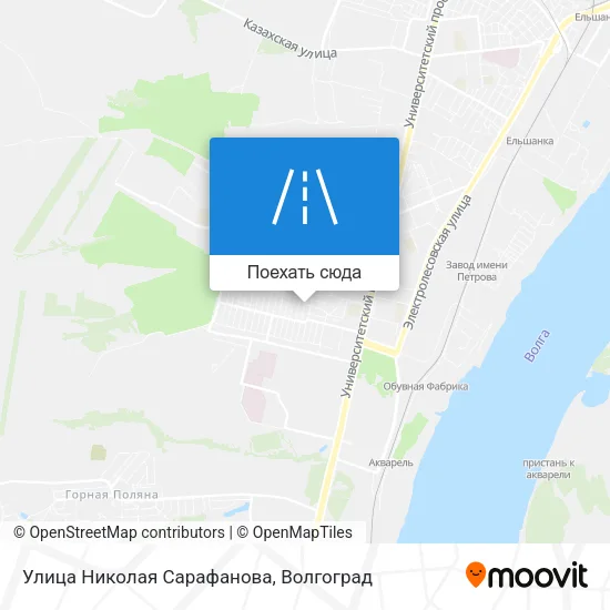 Карта Улица Николая Сарафанова