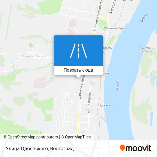 Карта Улица Одоевского