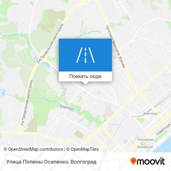 Карта Улица Полины Осипенко