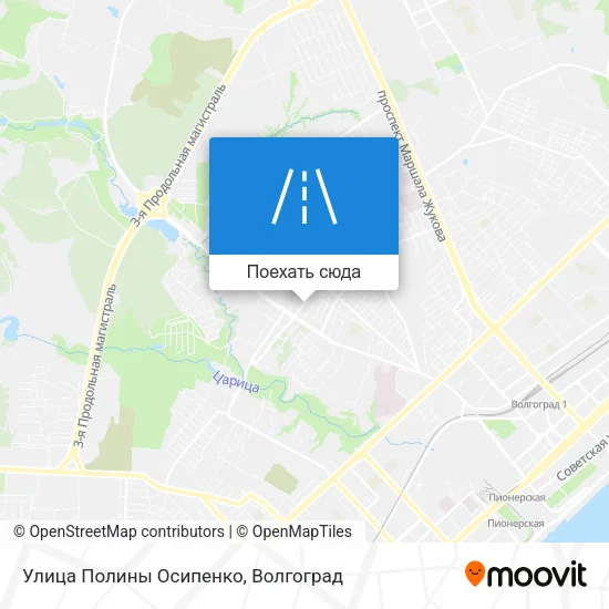 Карта Улица Полины Осипенко