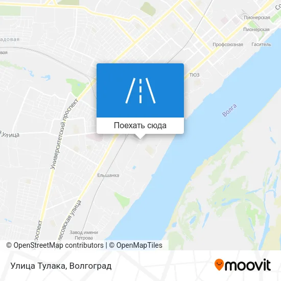 Карта Улица Тулака