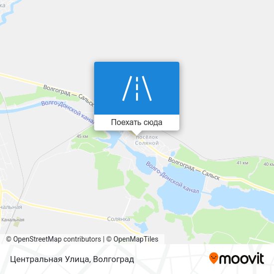 Карта Центральная Улица
