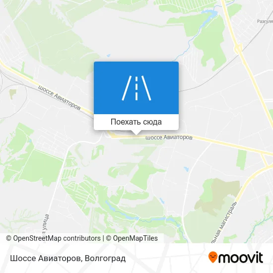 Карта Шоссе Авиаторов