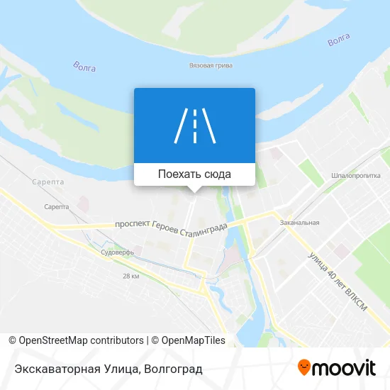 Карта Экскаваторная Улица