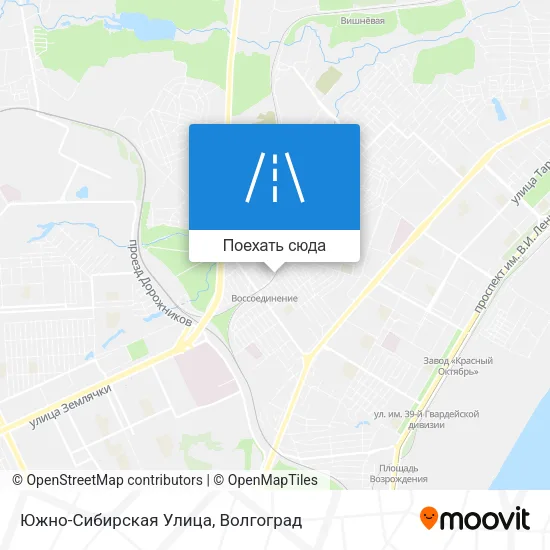 Карта Южно-Сибирская Улица