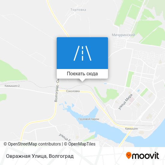 Карта Овражная Улица