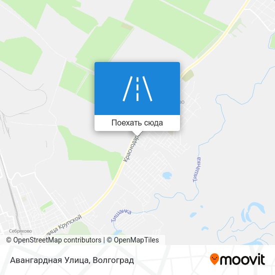 Карта Авангардная Улица