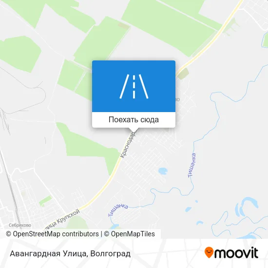 Карта Авангардная Улица