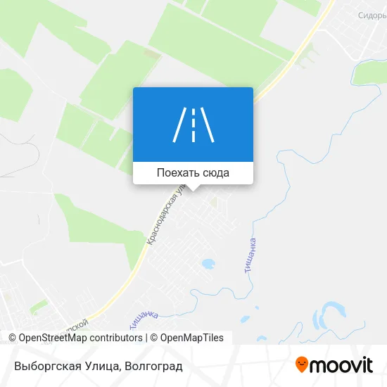 Карта Выборгская Улица