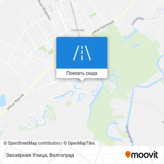 Карта Заозёрная Улица