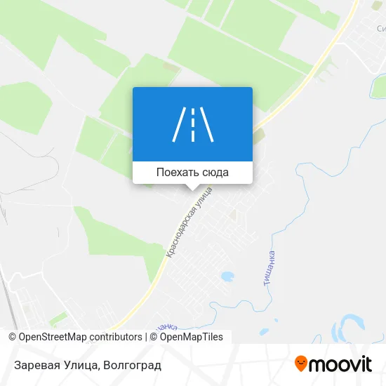 Карта Заревая Улица