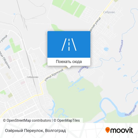 Карта Озёрный Переулок