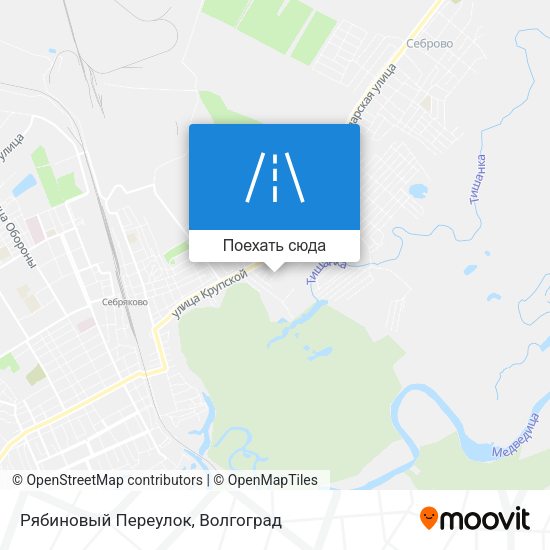 Карта Рябиновый Переулок
