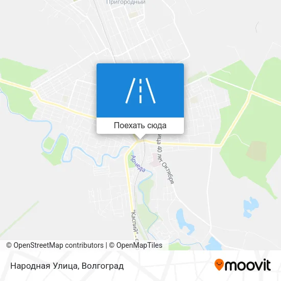 Карта Народная Улица