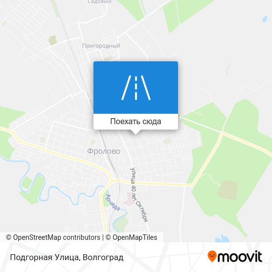 Карта Подгорная Улица