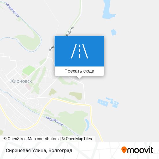 Карта Сиреневая Улица