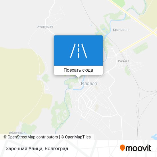 Карта Заречная Улица