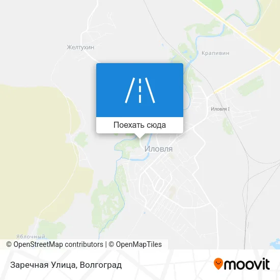 Карта Заречная Улица