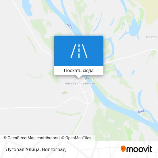 Карта Луговая Улица
