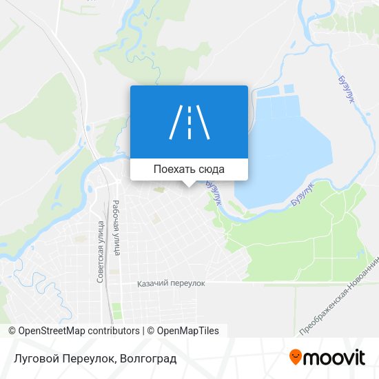 Карта Луговой Переулок