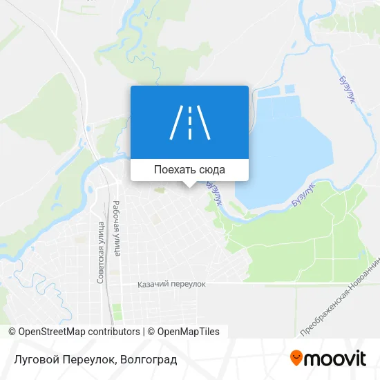 Карта Луговой Переулок