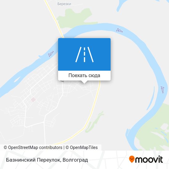 Карта Базнинский Переулок